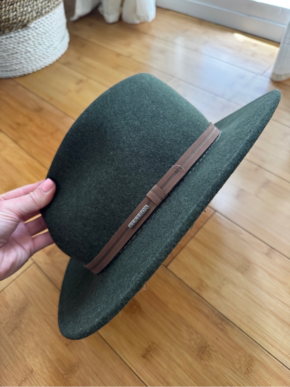 STETSON, L, 100% wool Stetson Explorer Hat in Loden Mix, green